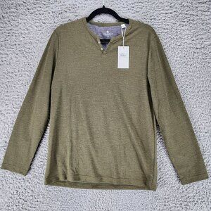 Construct Shirt Mens Small Green Long Sleeve Henley Tee *NWT*